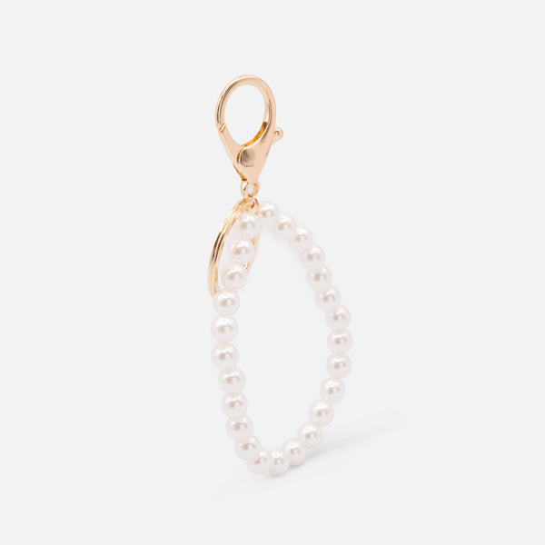 Load image into Gallery viewer, Gold bead bracelet keyring
