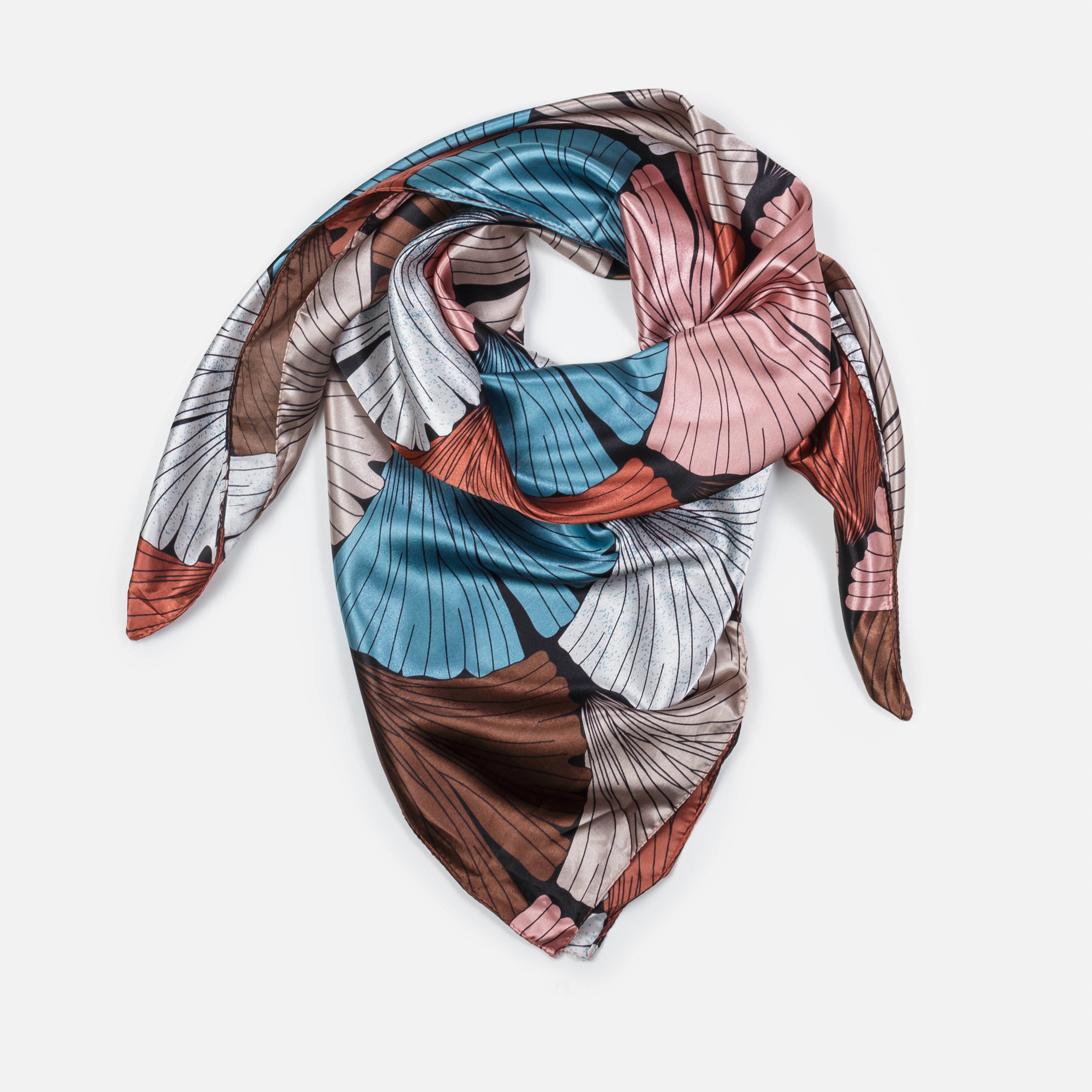 Foulard léger effet soie imprimé coquillages