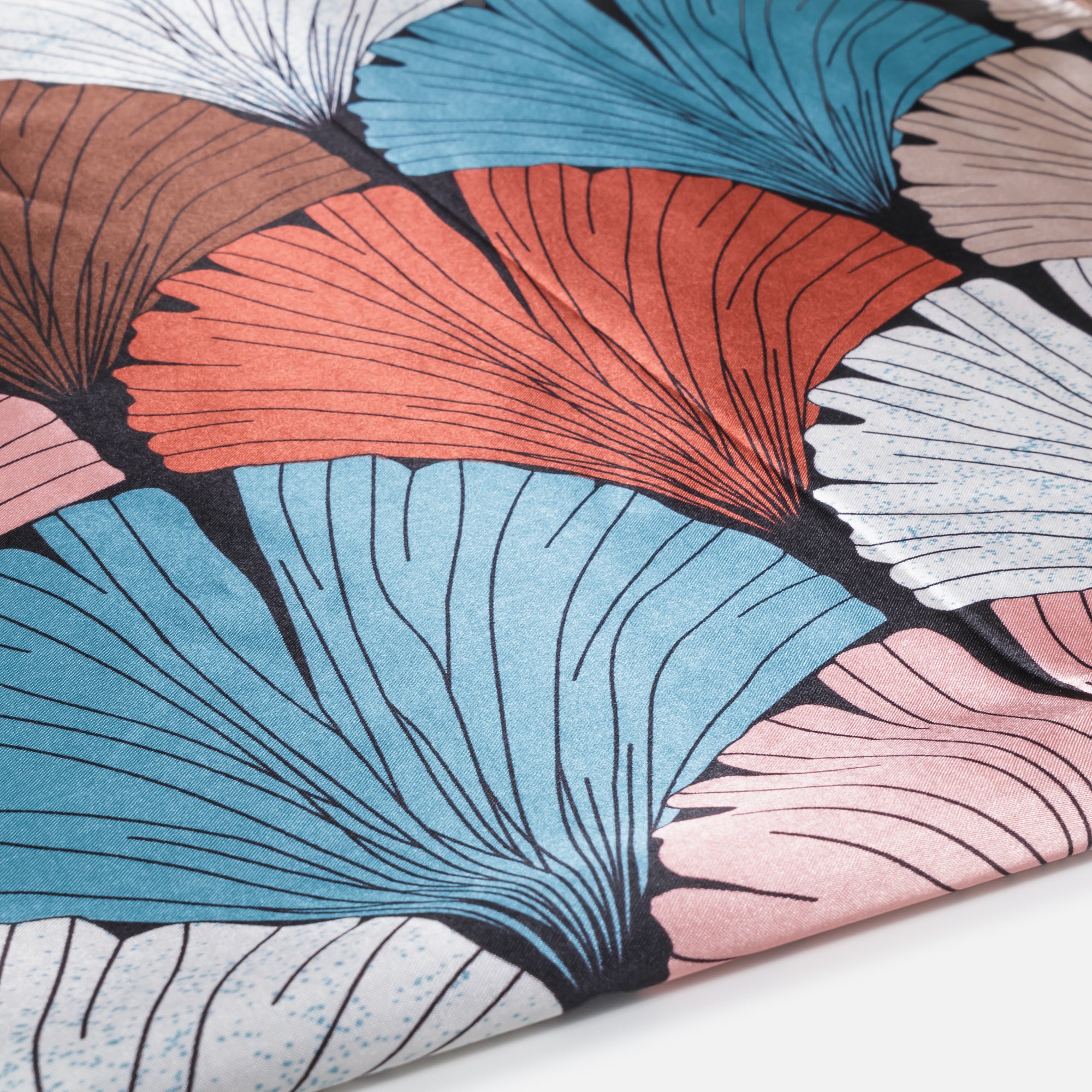 Lightweight silk effect shell print scarf
