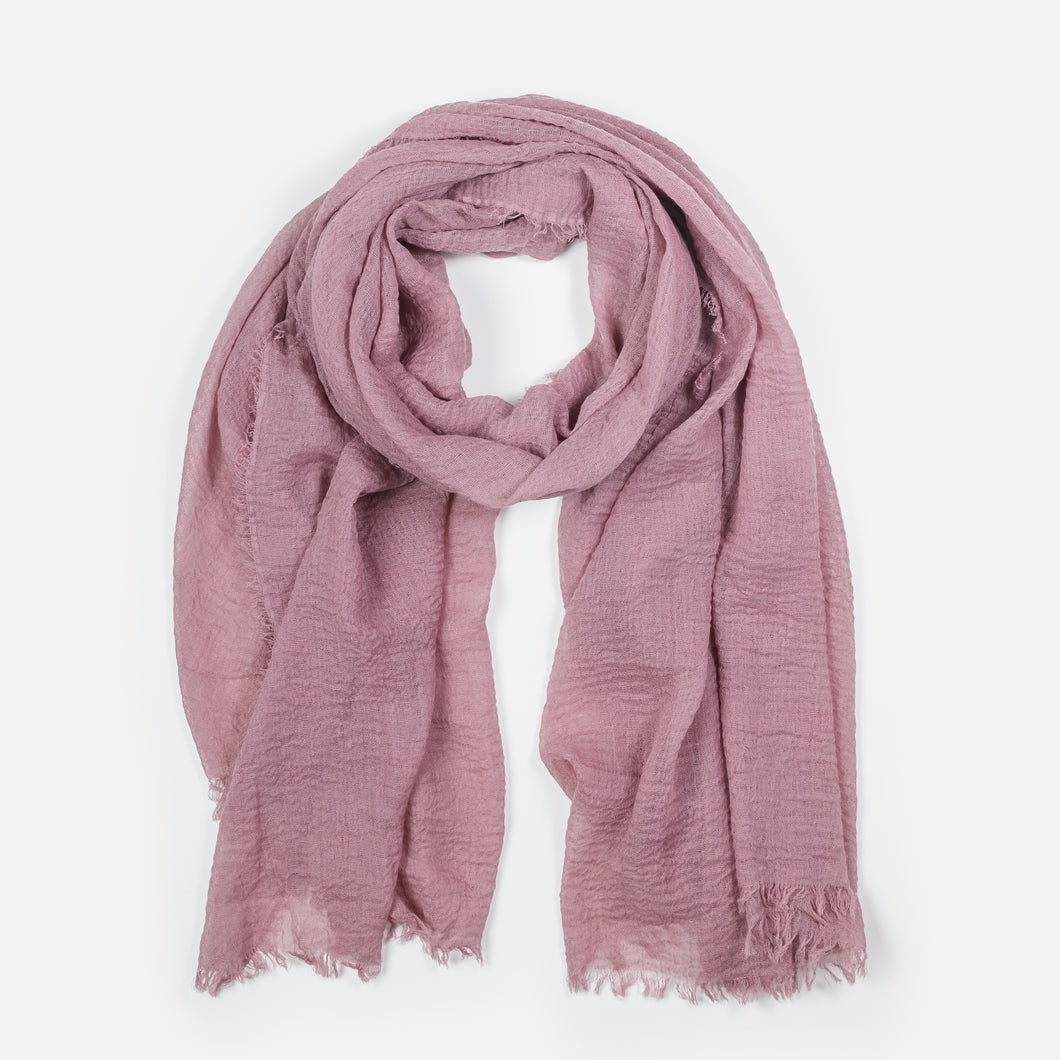 Light transparent old pink scarf