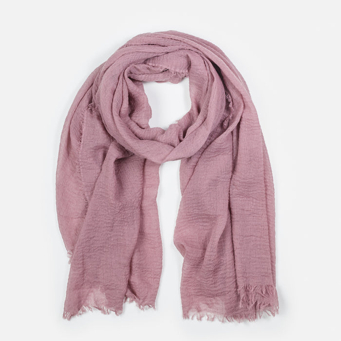 Foulard léger transparent vieux rose