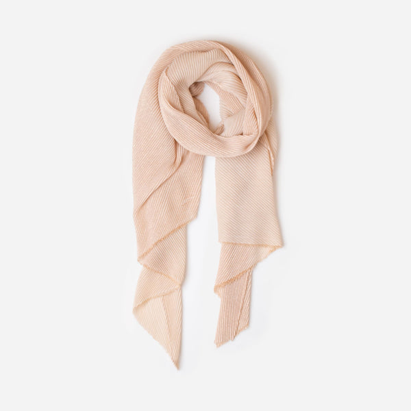 Load image into Gallery viewer, Light ivory ribbed scarf
