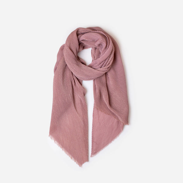 Load image into Gallery viewer, Light pink ribbed scarf

