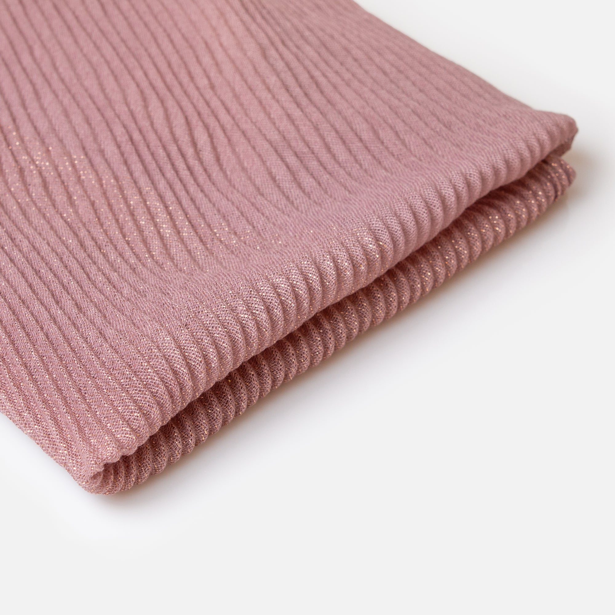 Light pink ribbed scarf