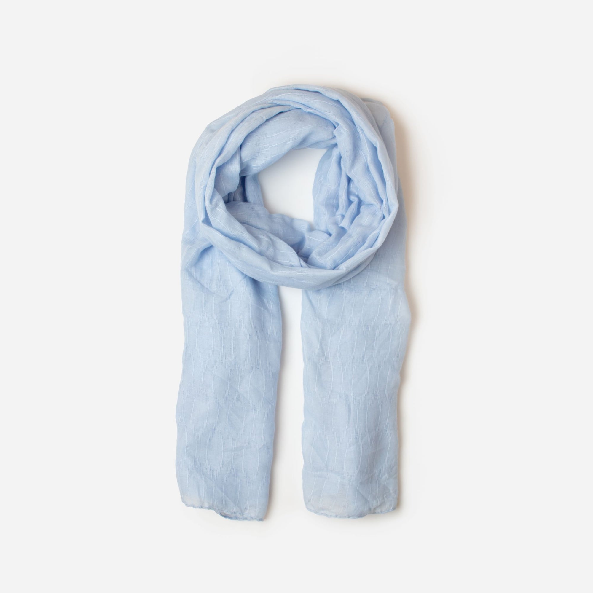 Light blue patterned scarf