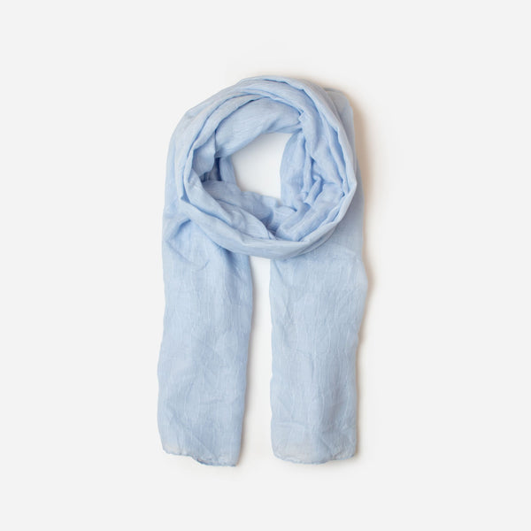Load image into Gallery viewer, Light blue patterned scarf
