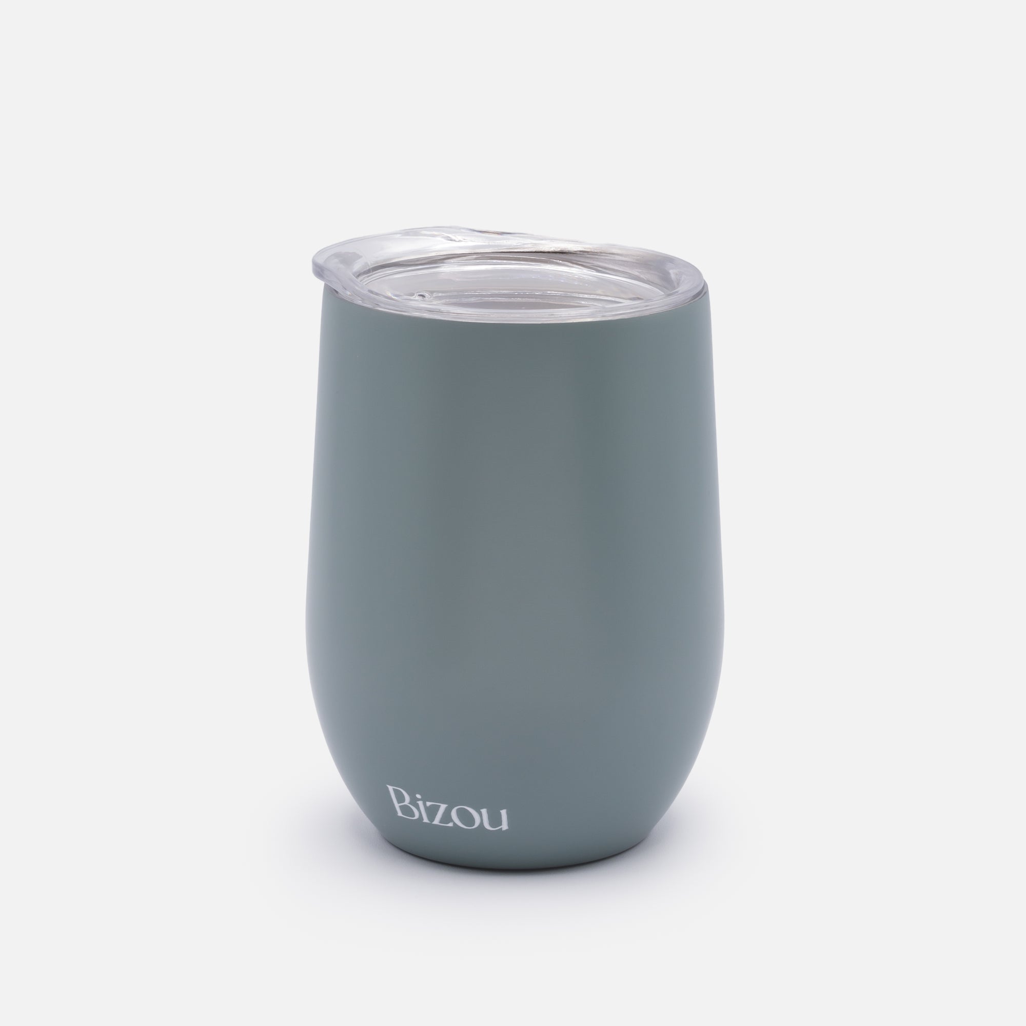 Tasse de voyage "Wellbeing CLUB" vert sauge en acier inoxydable