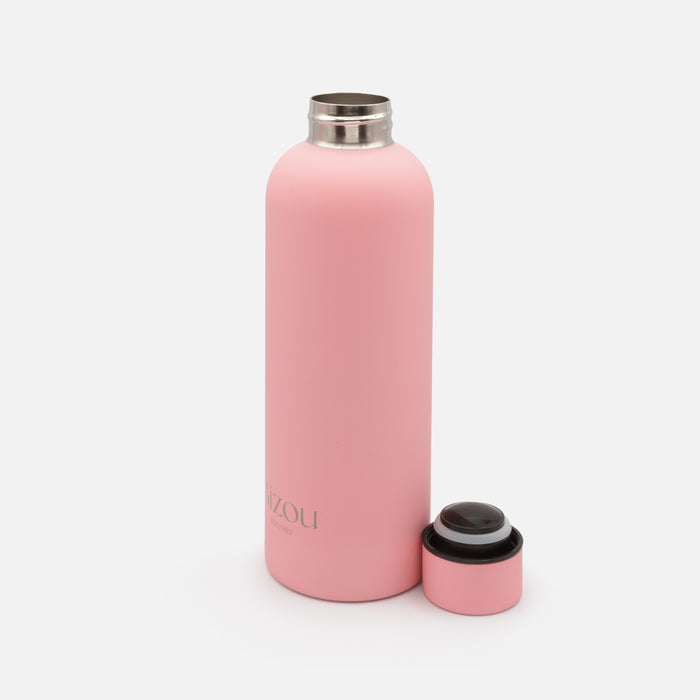 Bouteille d'eau rose en acier inoxydable