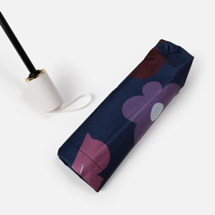 Parapluie marine avec fleurs colorées et sac de rangement