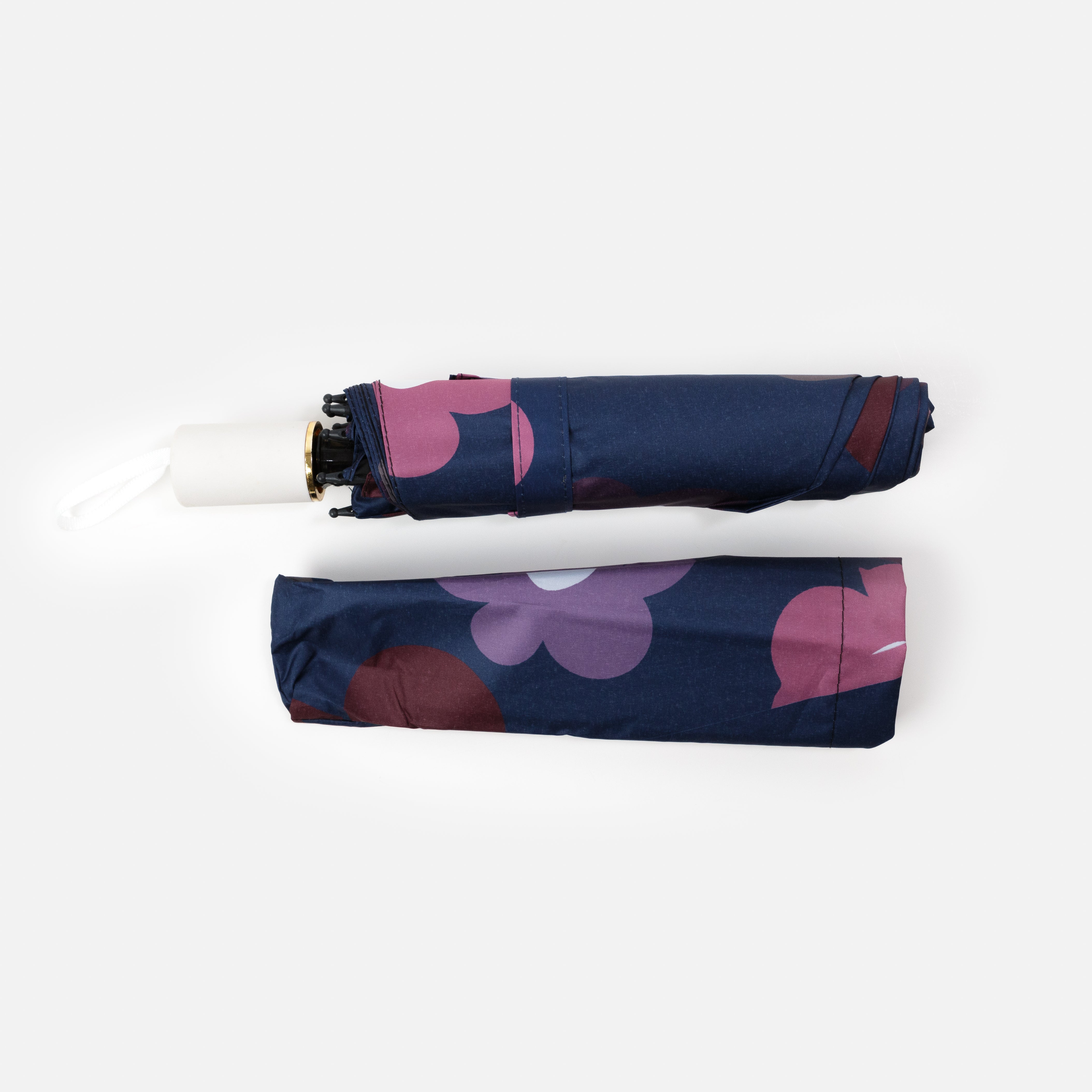 Parapluie marine avec fleurs colorées et sac de rangement