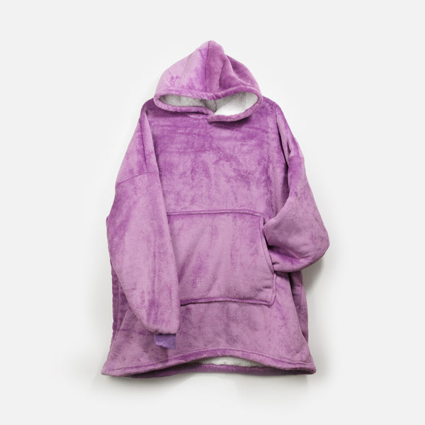 Load image into Gallery viewer, Purple Hooded Blanket
