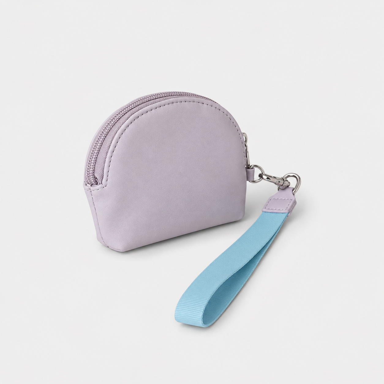 Portefeuille Demi-Lune en Taupe en PU