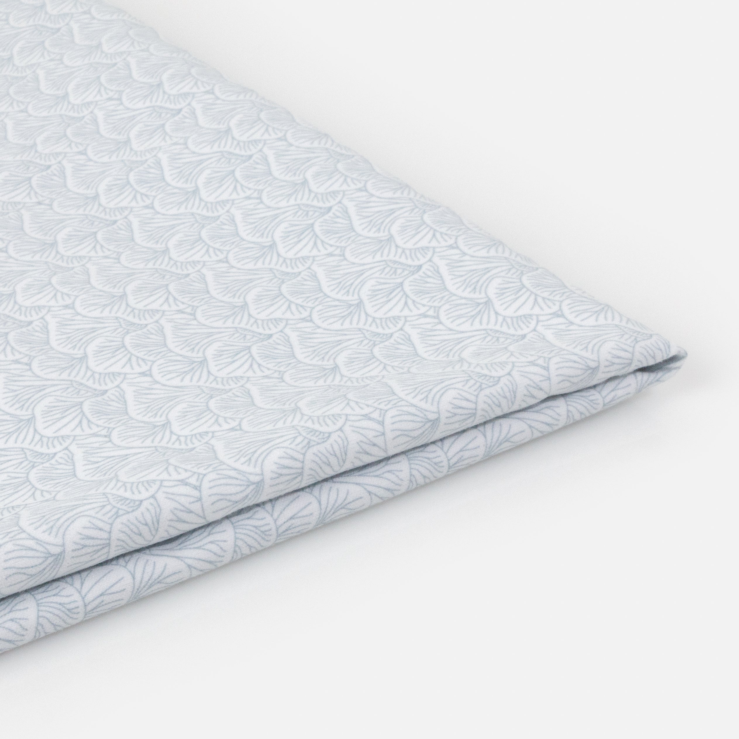 Pale blue microfiber towel with coral print