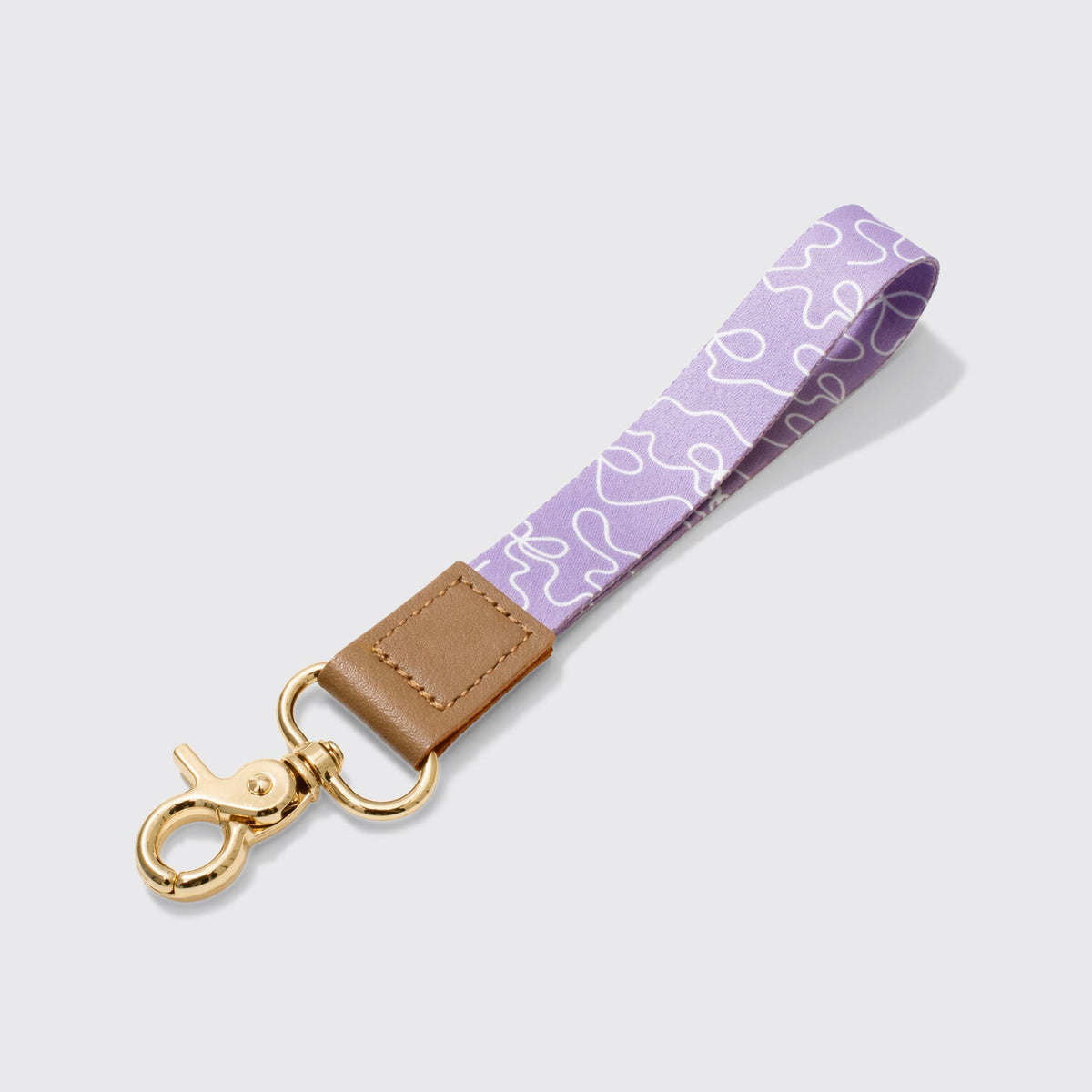 Porte-clés dragonne motif nœuds lilas