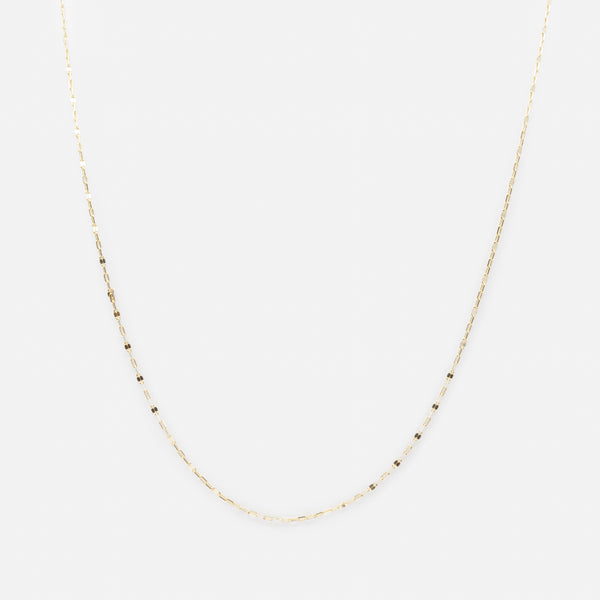 Load image into Gallery viewer, 20-inch diamond and rectangular chain in 10-carat gold
