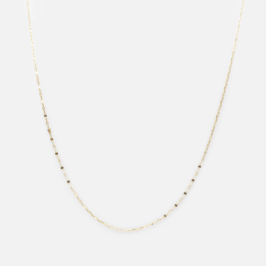 20-inch diamond and rectangular chain in 10-carat gold