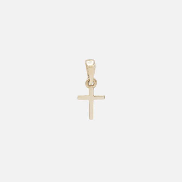 Load image into Gallery viewer, Very small cross charm in 10k gold
