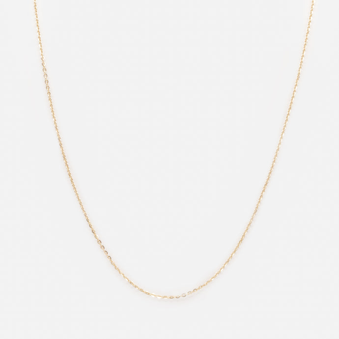 16 inch chain with small round curb links in 10 carat gold