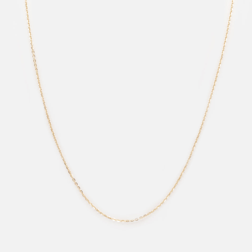 18 inch chain with small round curb links in 10 carat gold