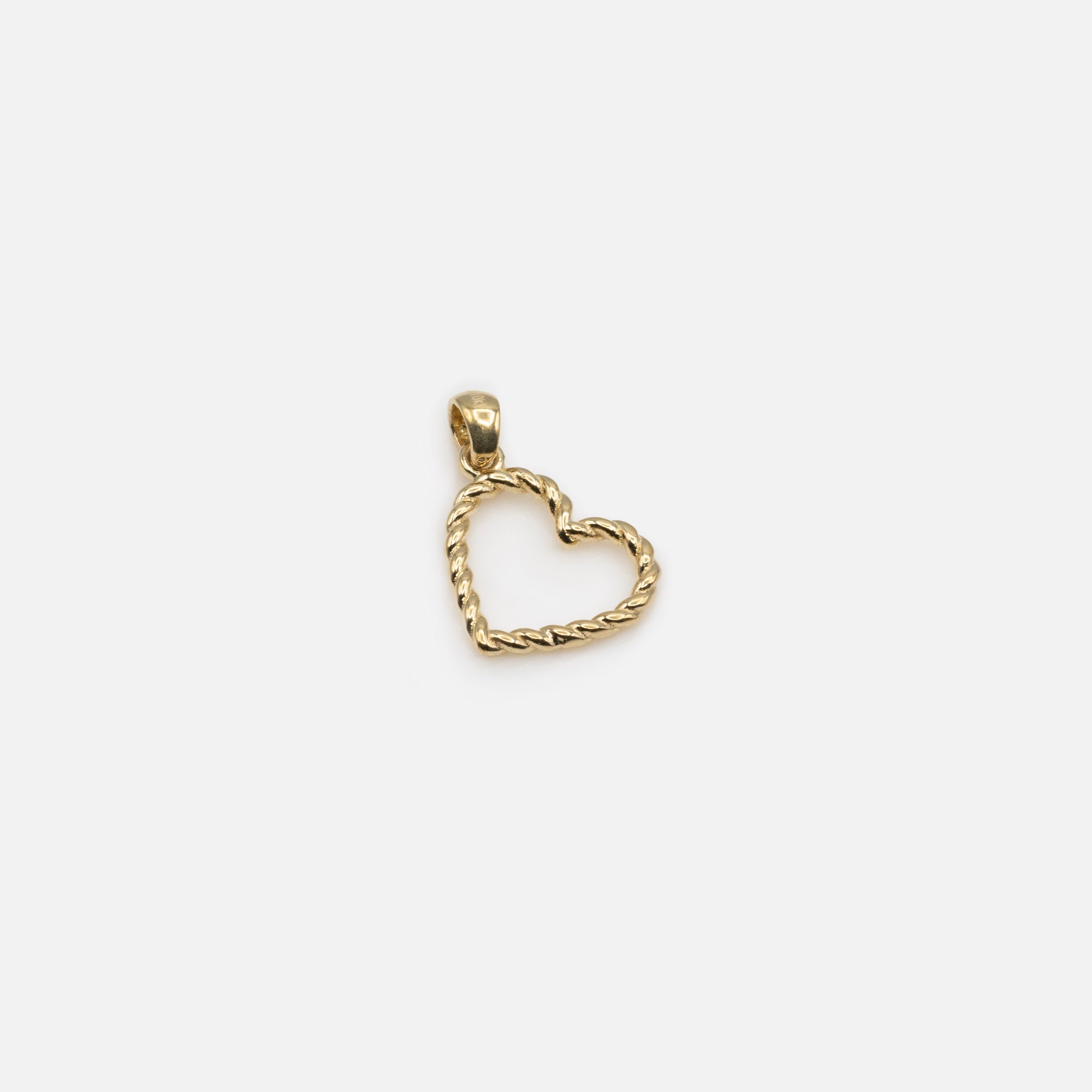 Twisted Heart Charm in 10k Gold