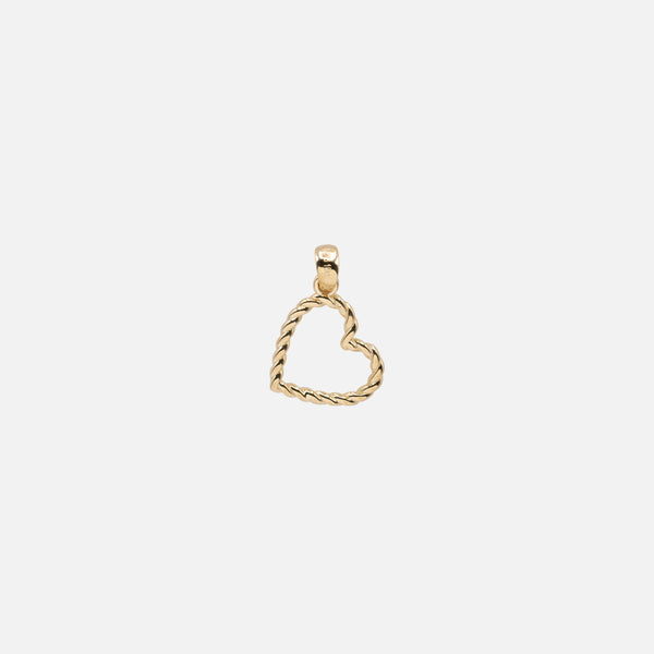 Load image into Gallery viewer, Twisted Heart Charm in 10k Gold
