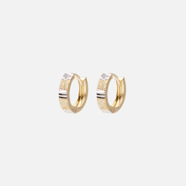 Charger l&#39;image dans la galerie, Petites boucles d&#39;oreilles anneaux larges en or 10 carats
