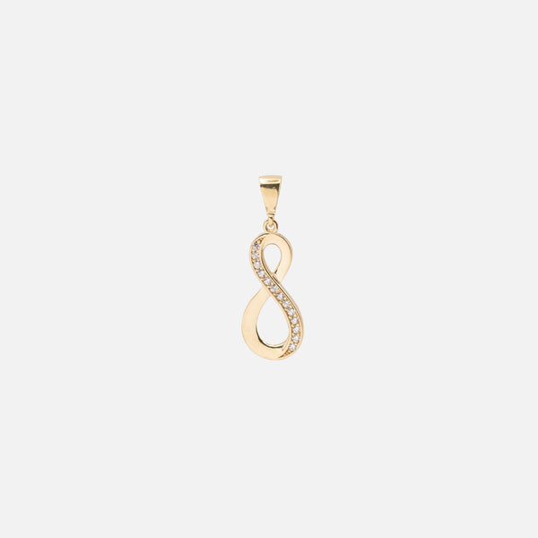 Load image into Gallery viewer, Infinity Sign Charm with Cubic Zirconia in 10k Gold
