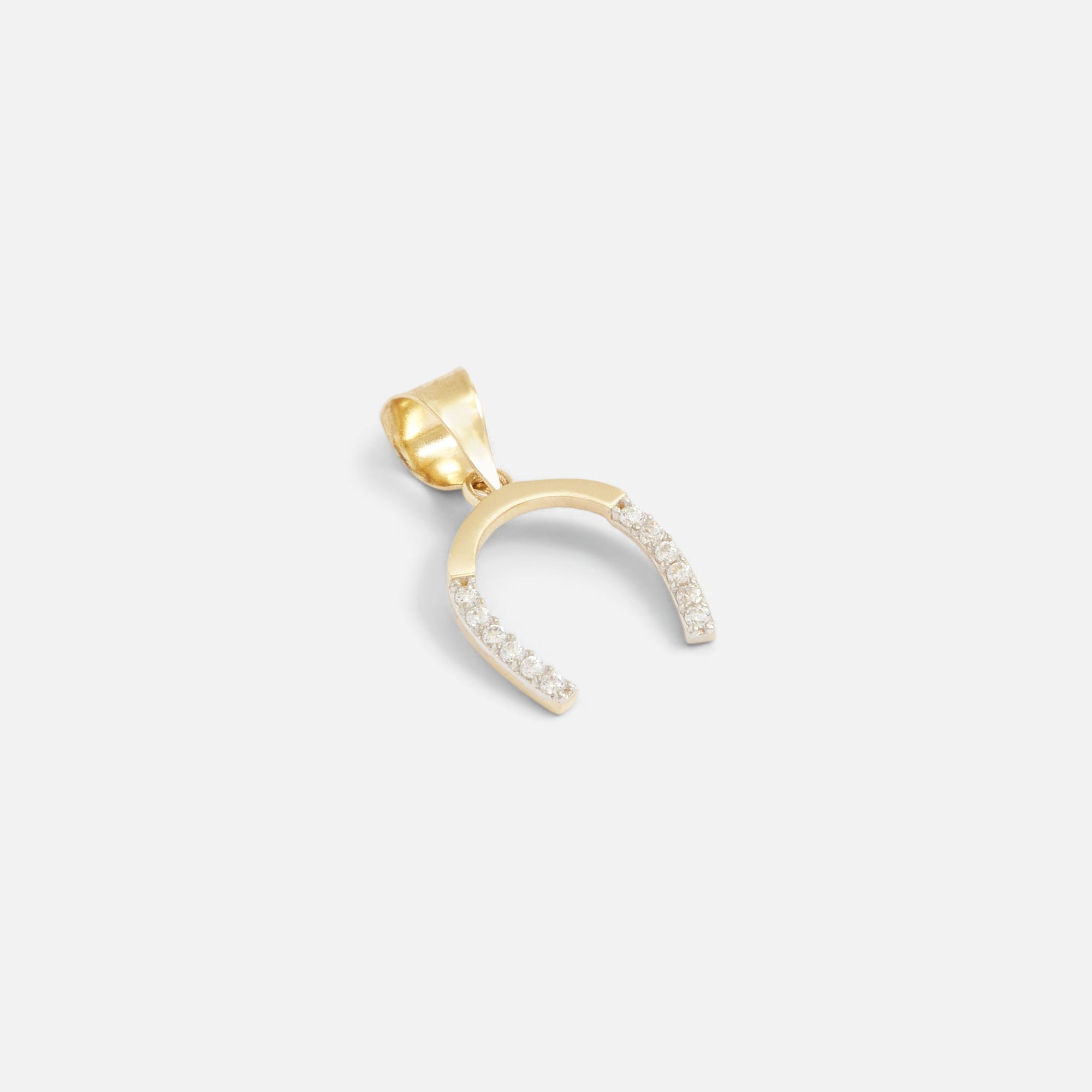 10k yellow gold horseshoe charm