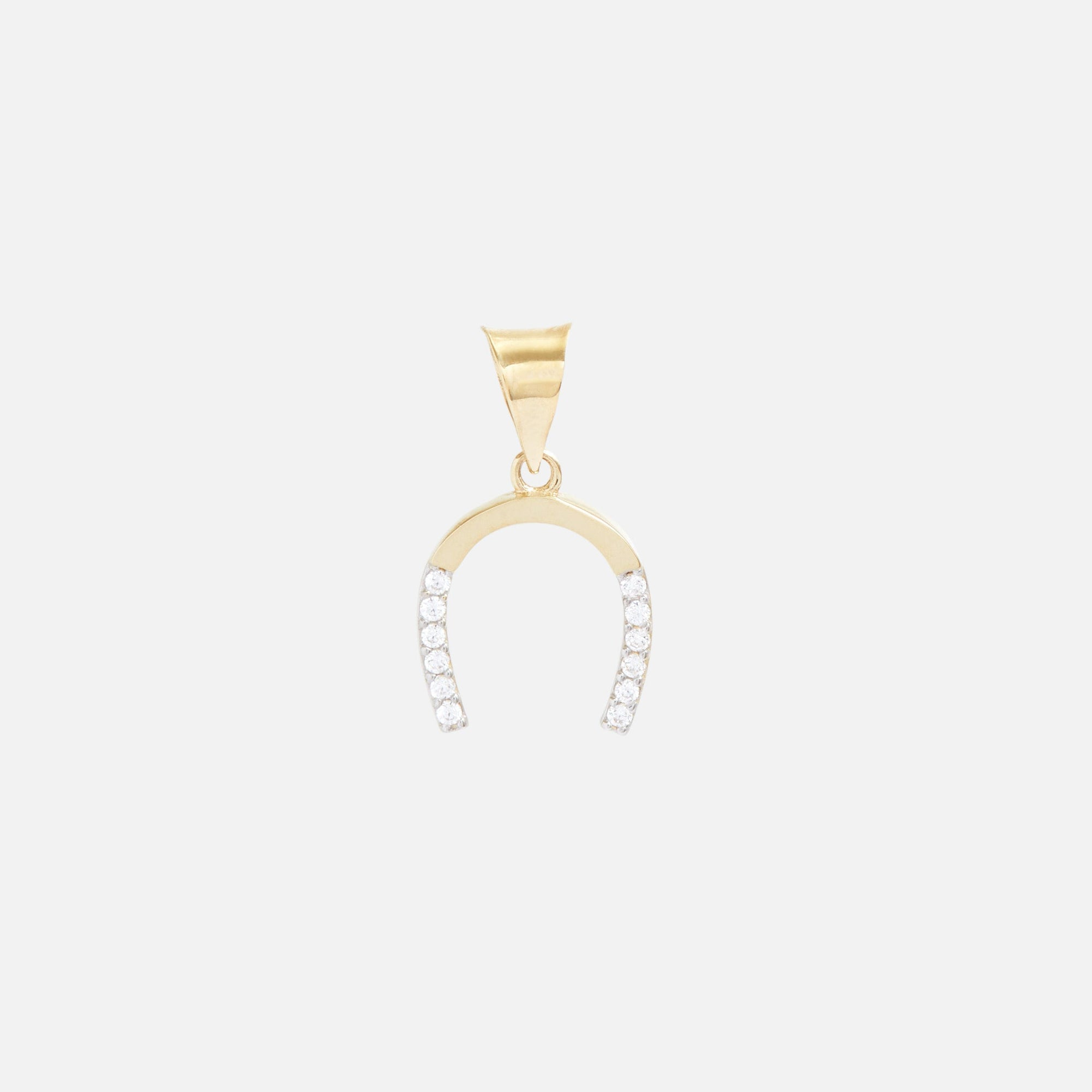 10k yellow gold horseshoe charm