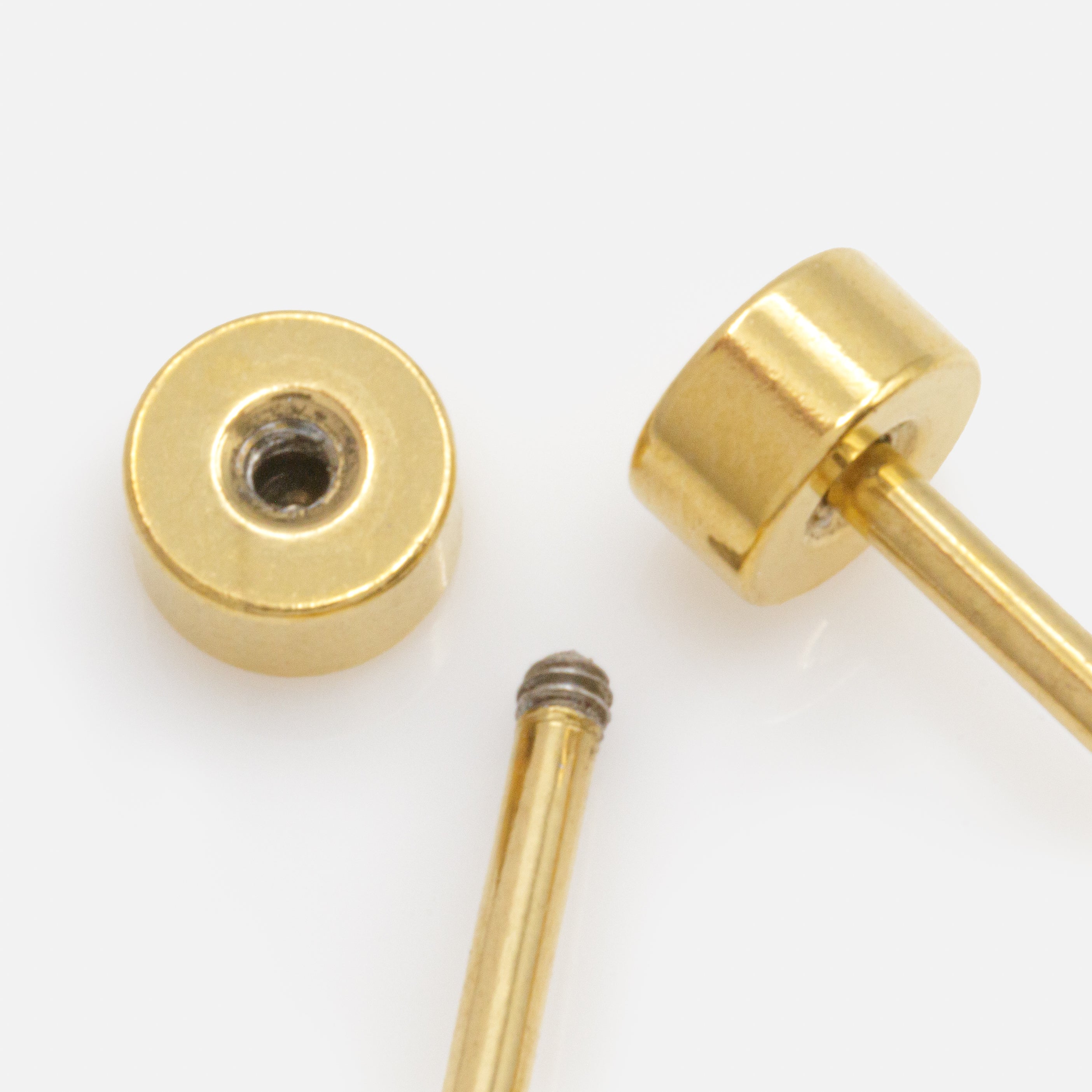 Mini boucles d'oreilles méduses dorées avec zircons cubiques en acier inoxydable