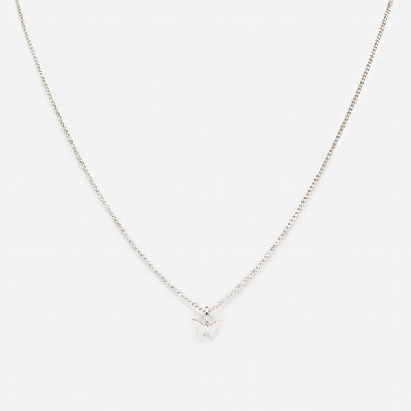 Load image into Gallery viewer, Silver necklace with small butterfly charm
