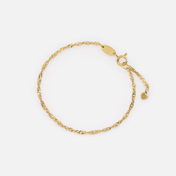 Charger l&#39;image dans la galerie, Mini bracelet doré Singapour en acier inoxydable
