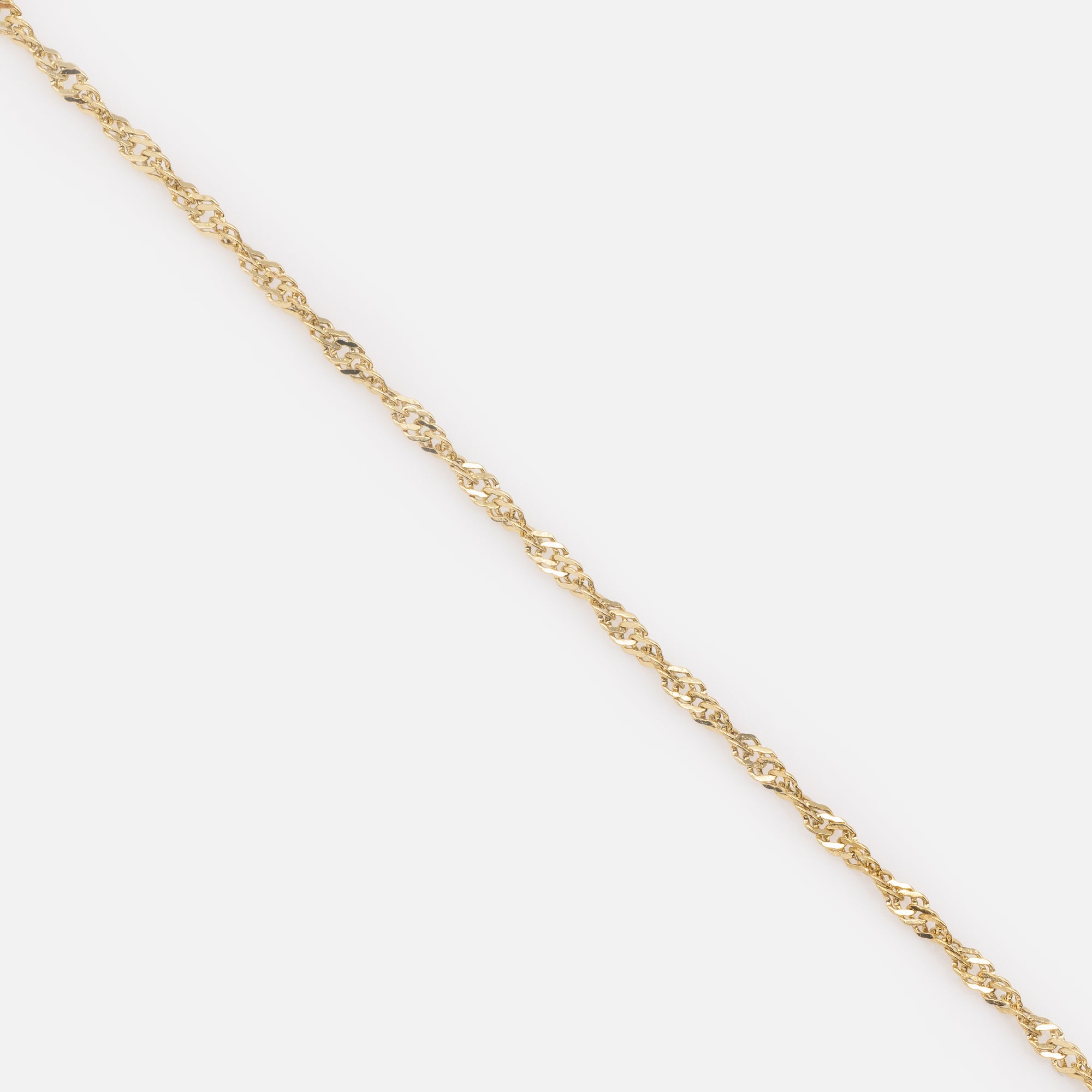 Mini bracelet doré Singapour en acier inoxydable