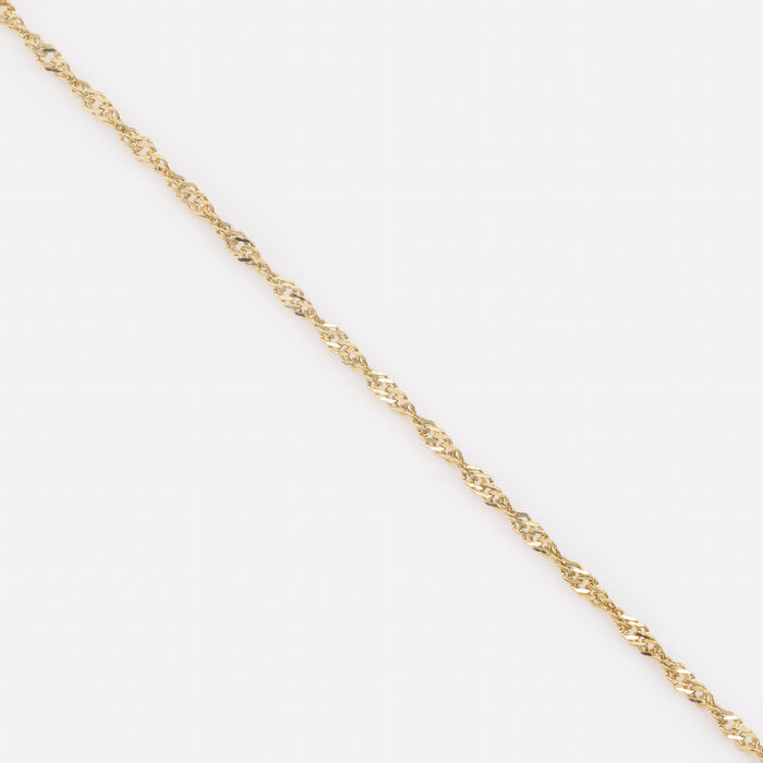 Mini golden stainless steel singapore link bracelet