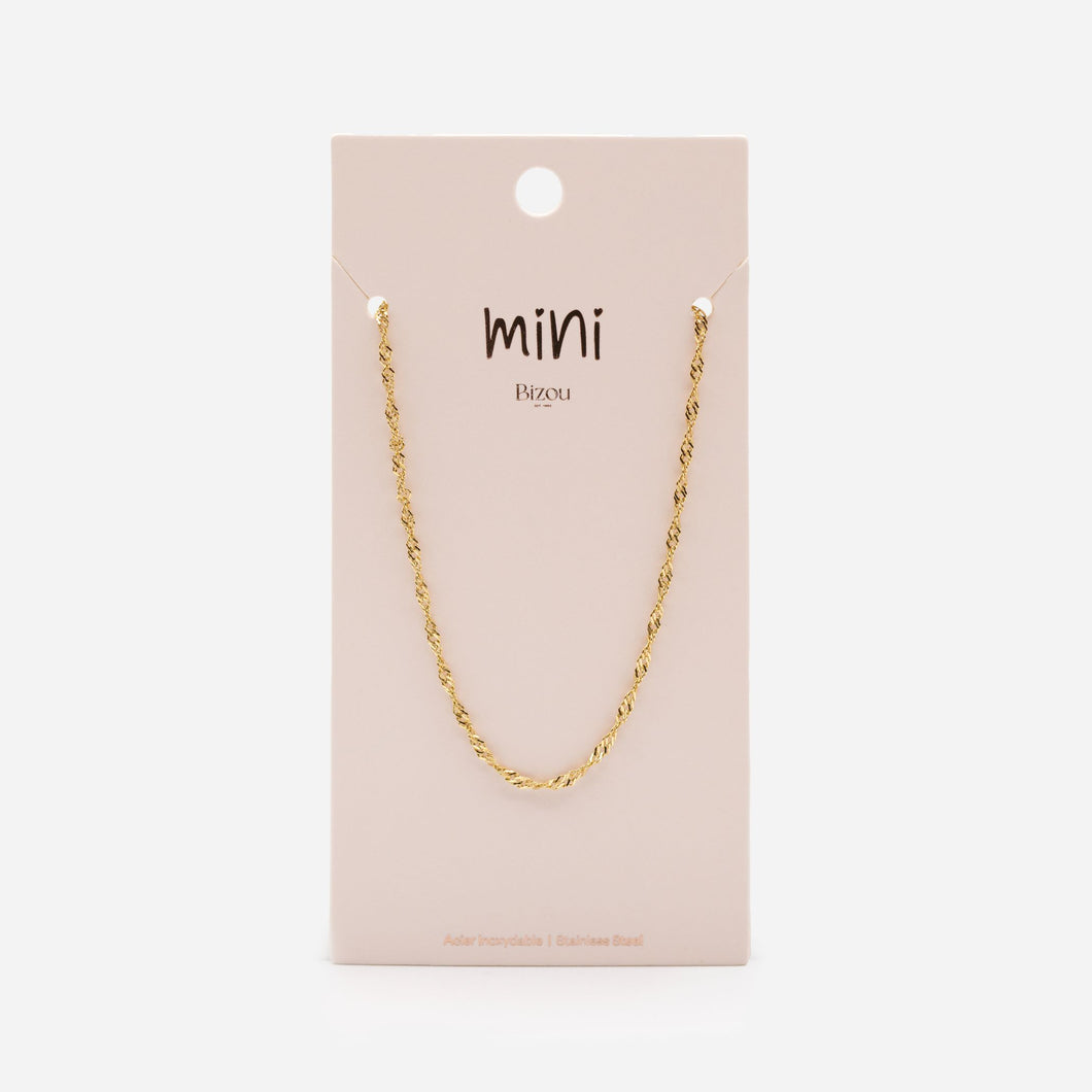 Mini stainless steel golden singapore chain