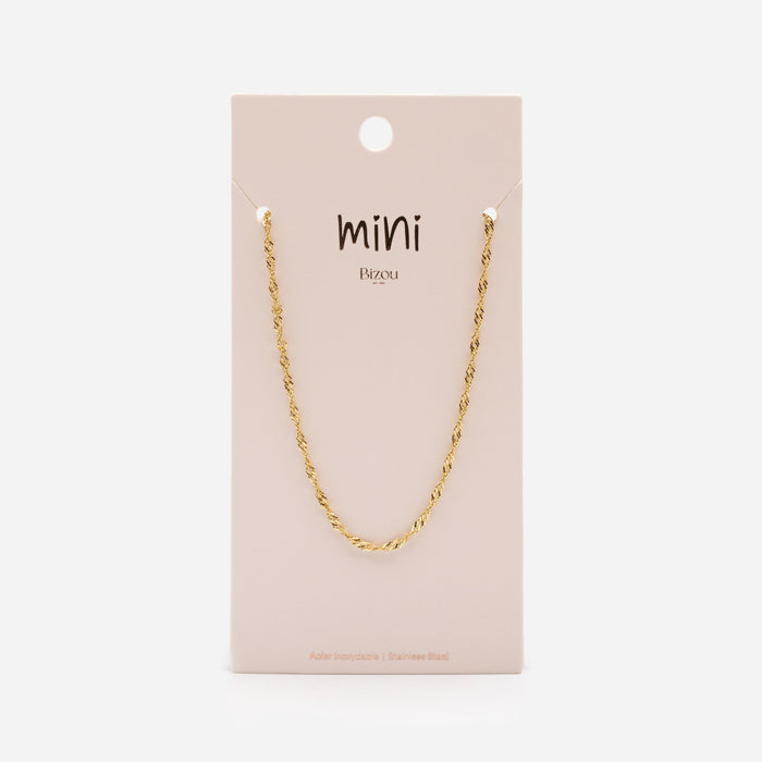 Mini chaîne dorée Singapour en acier inoxydable