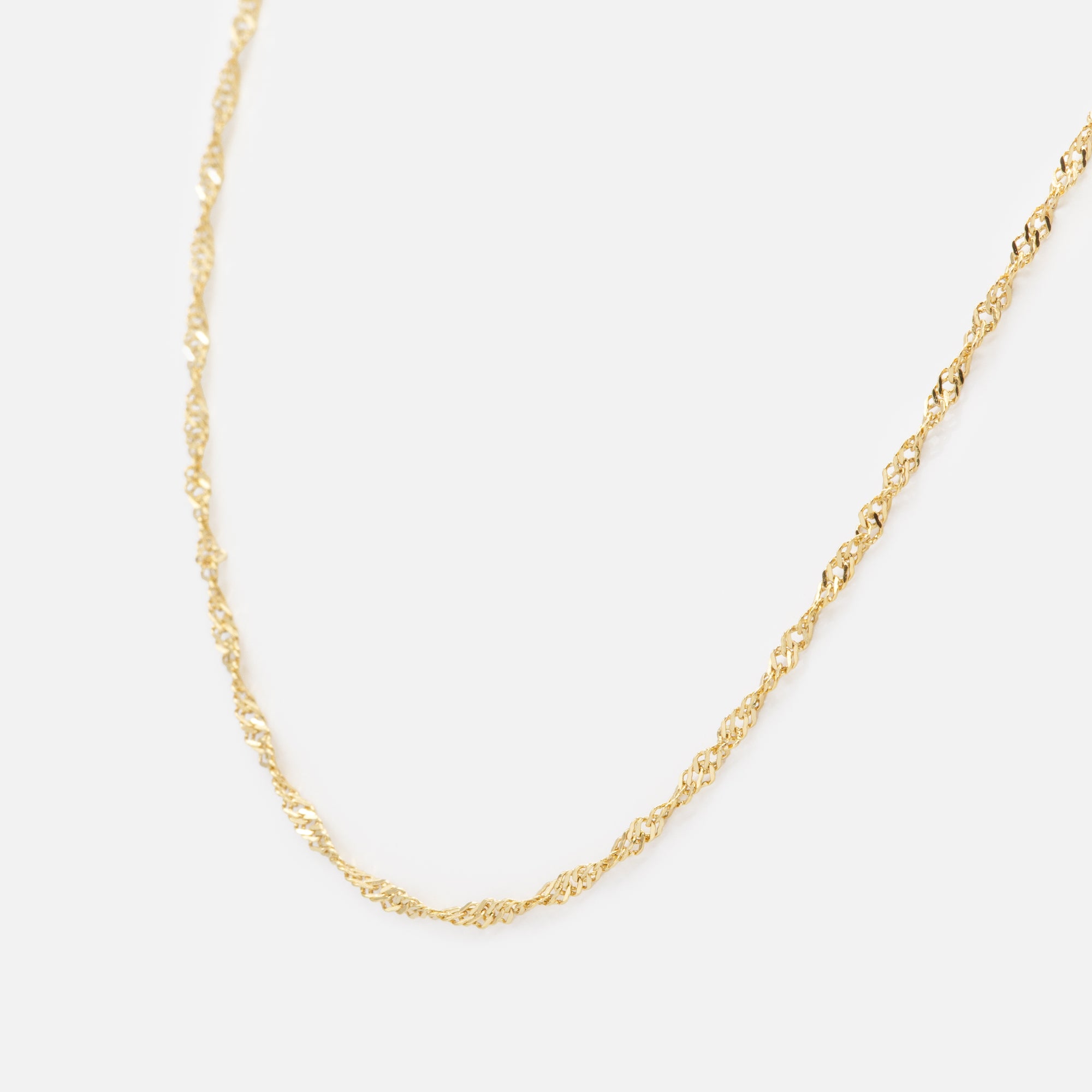 Mini stainless steel golden singapore chain