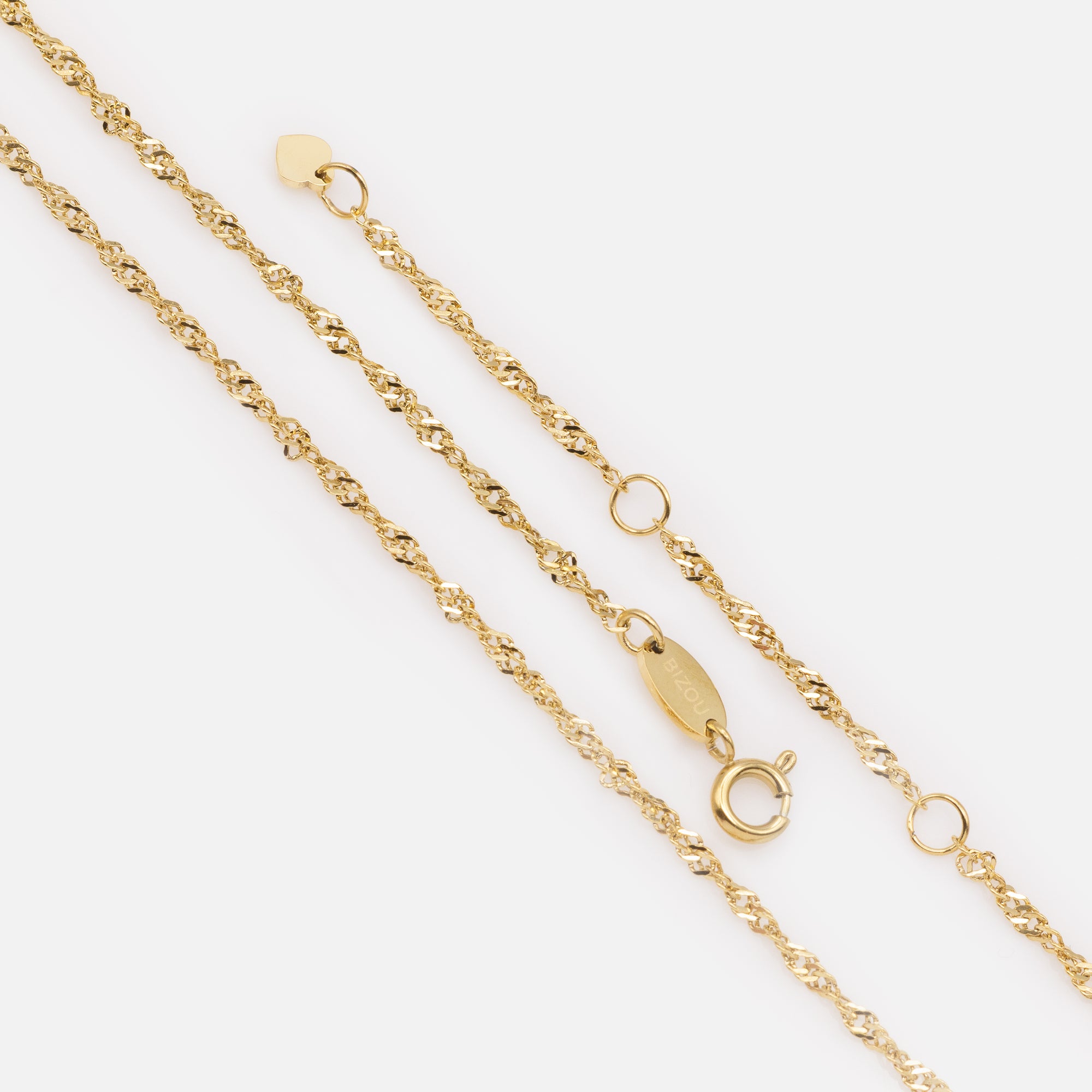 Mini stainless steel golden singapore chain