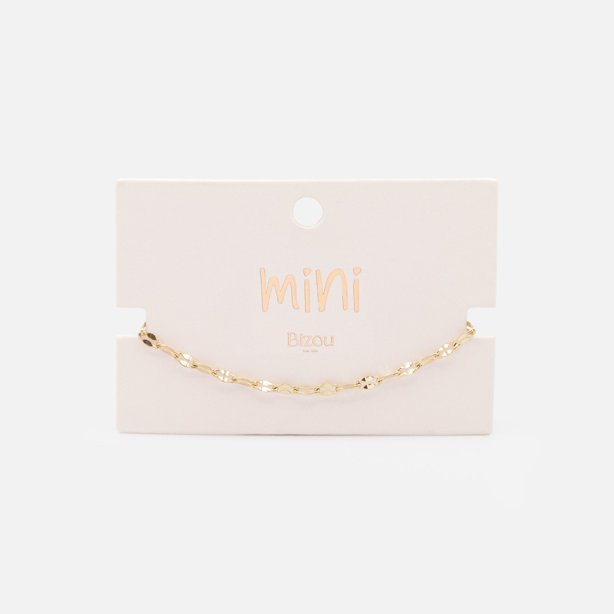 Mini bracelet doré à mailles diamant en acier inoxydable