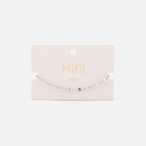 Charger l&#39;image dans la galerie, Mini bracelet argenté à mailles diamant en acier inoxydable
