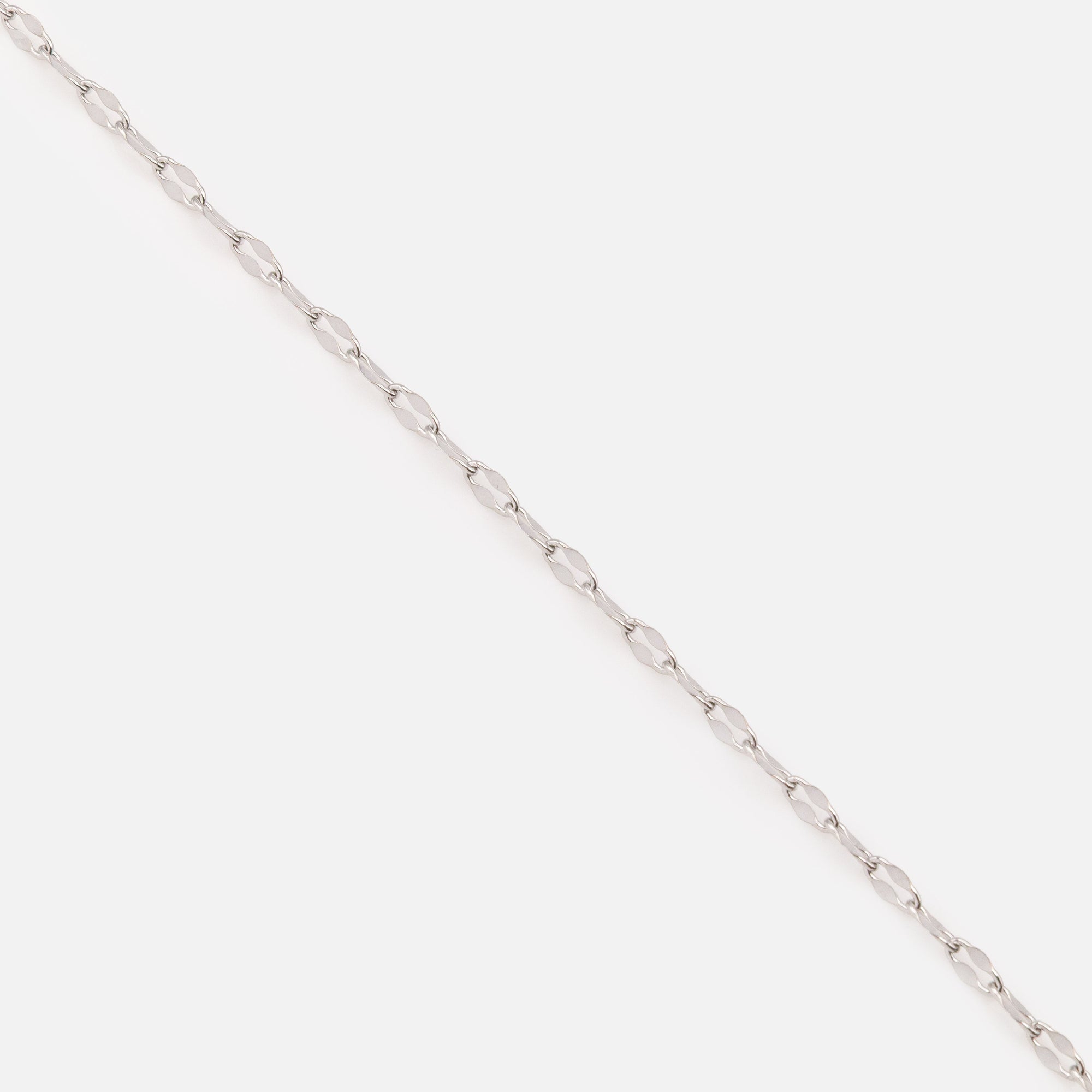 Mini bracelet argenté à mailles diamant en acier inoxydable
