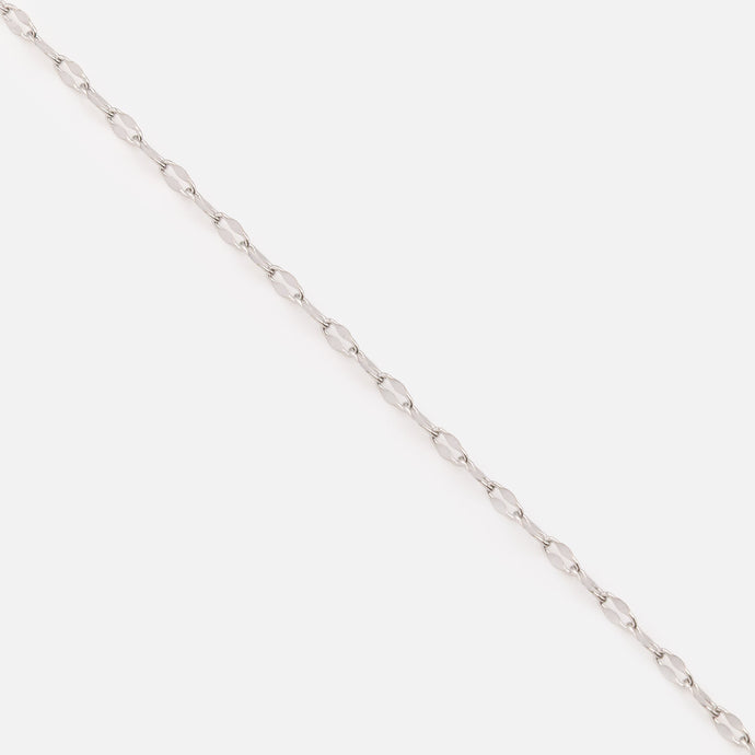 Mini bracelet argenté à mailles diamant en acier inoxydable