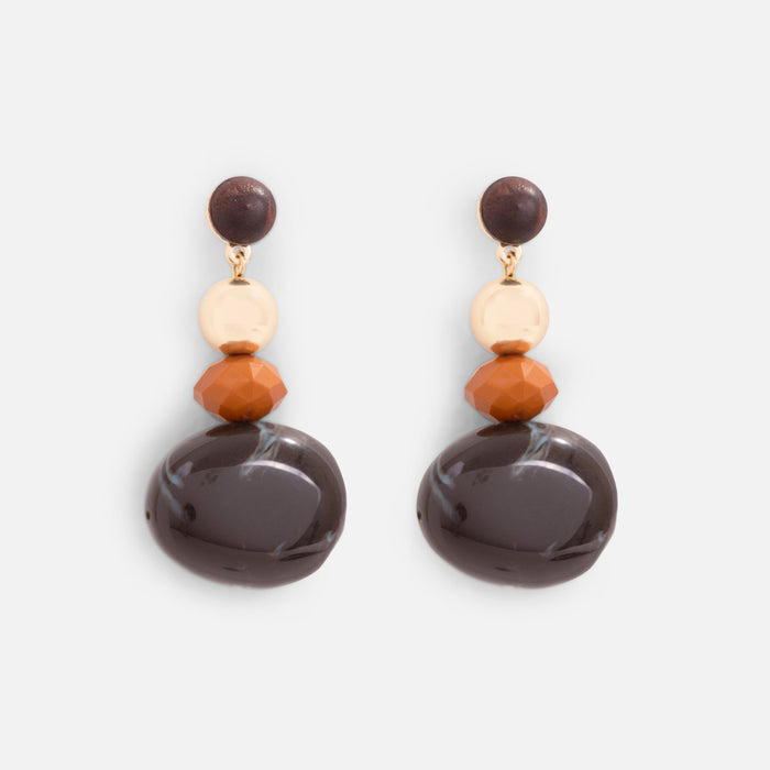 Boucles d'oreilles avec billes différentes