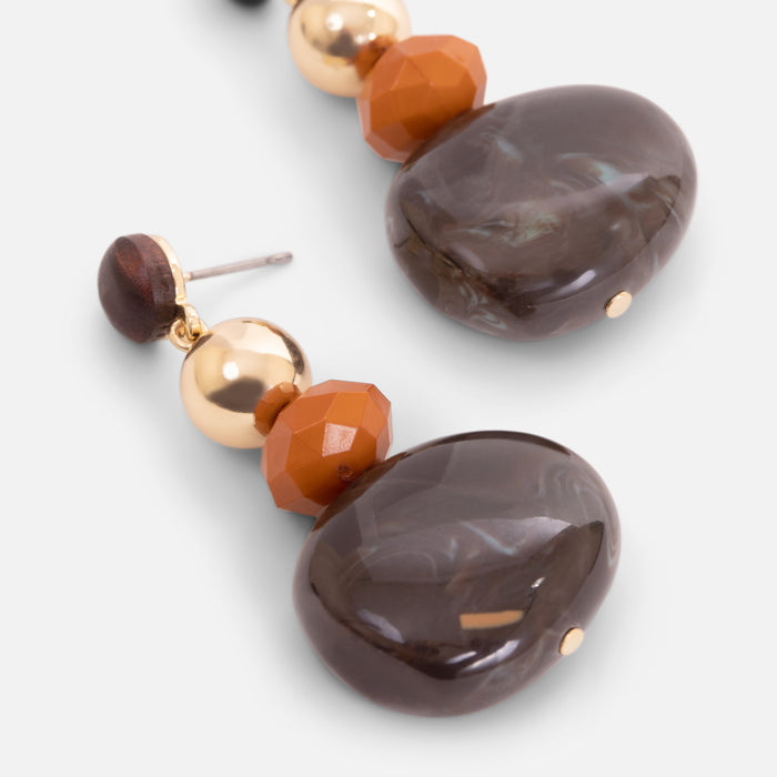 Boucles d'oreilles avec billes différentes