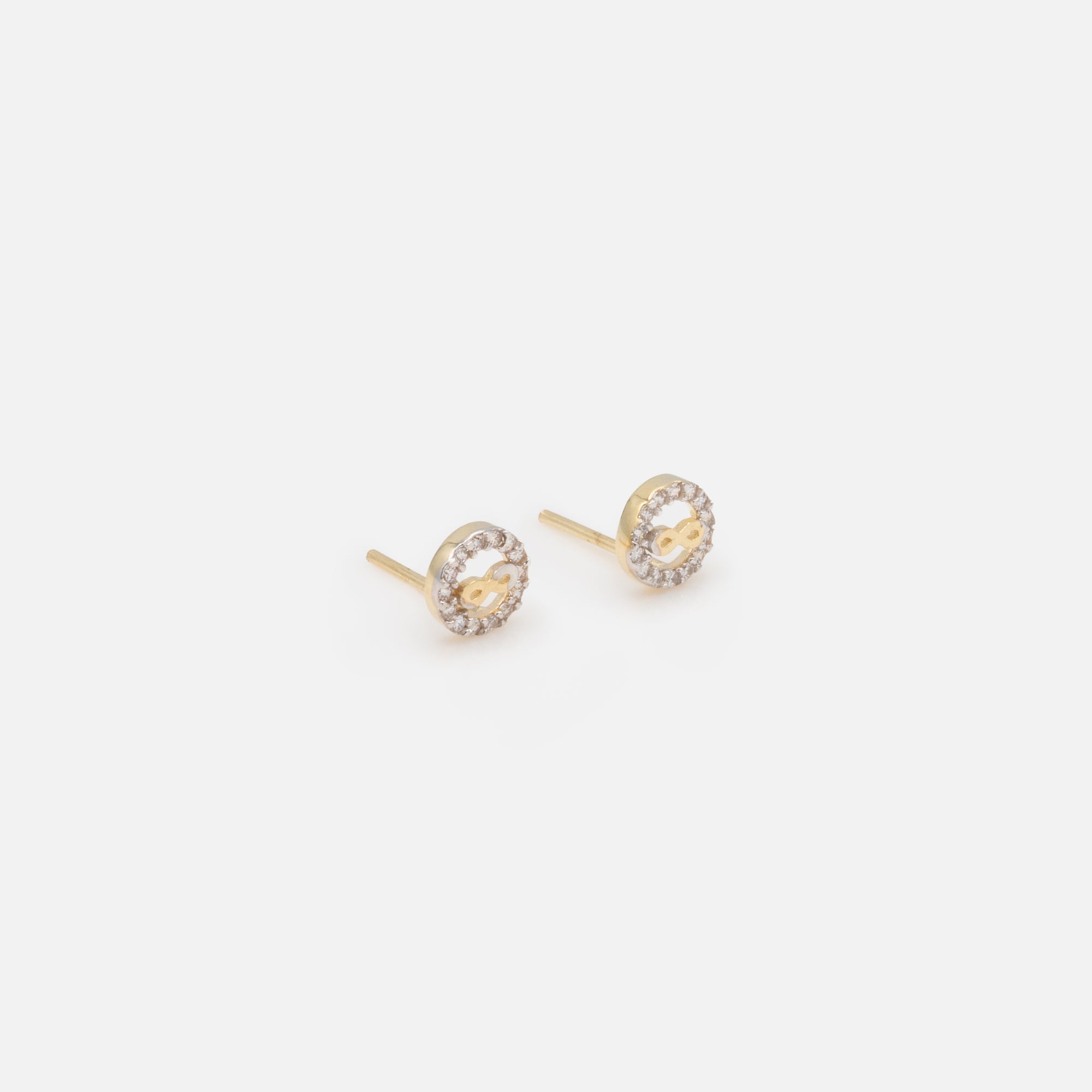 Fashion Zircon Infinity Earrings Number 8 Sign Stainless Steel Jewelry Love  Ear Studs Simple Earrings For