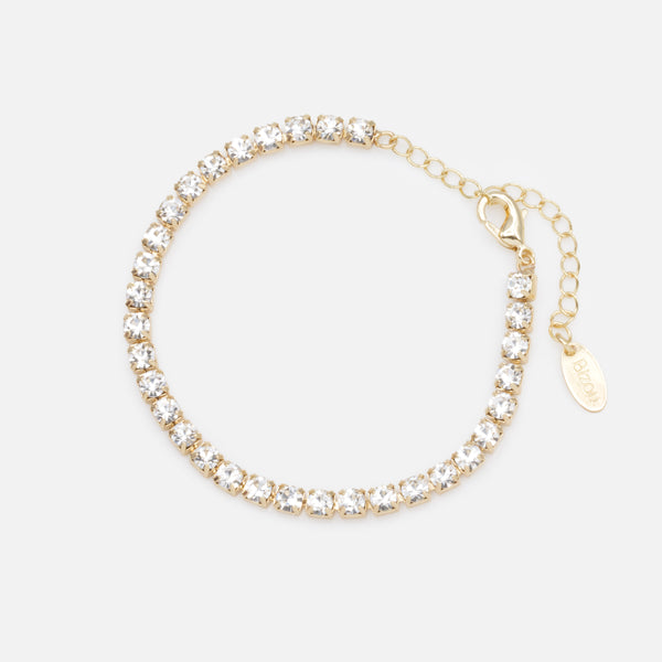 Charger l&#39;image dans la galerie, Bracelet doré rivière de zircons cubiques
