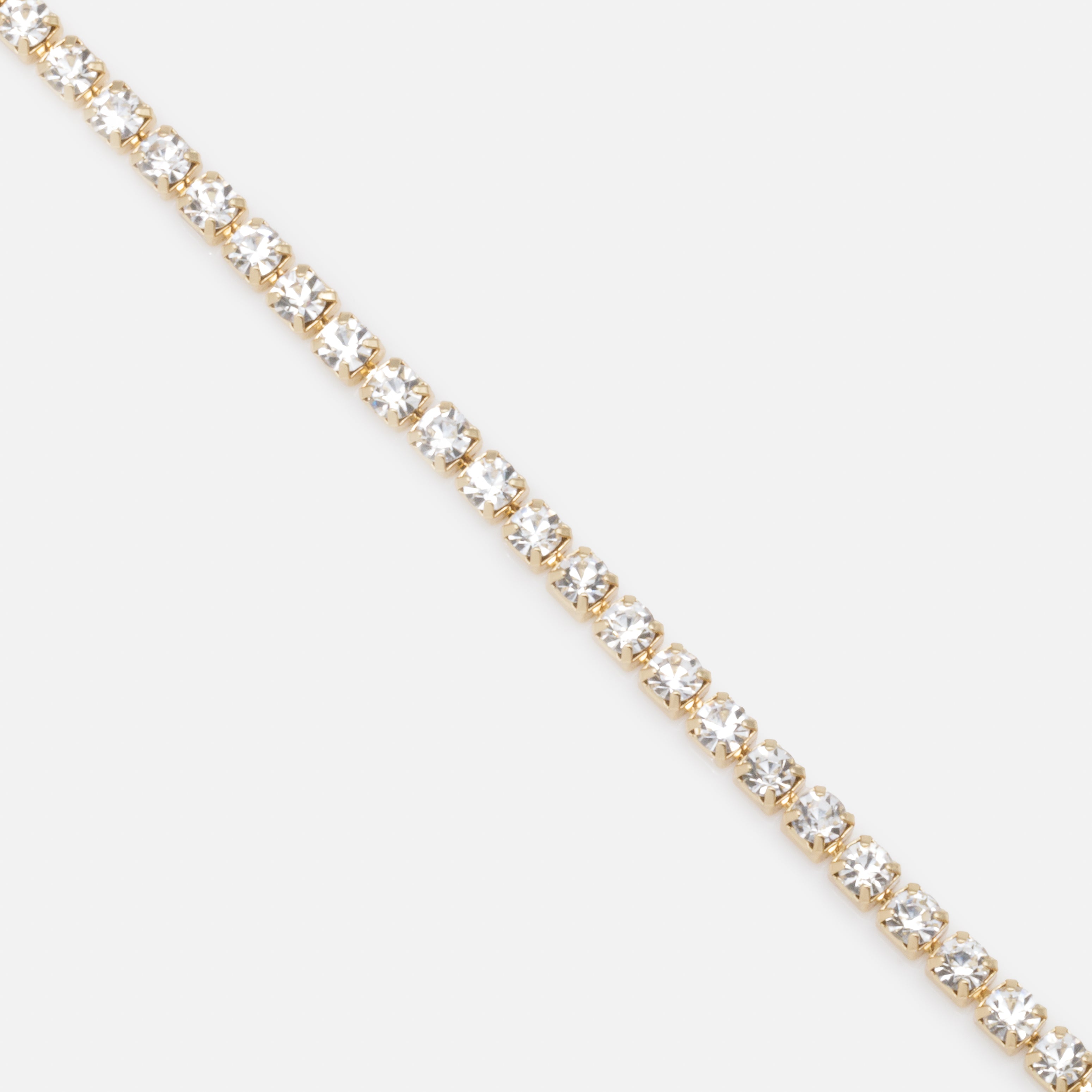 Bracelet doré rivière de zircons cubiques