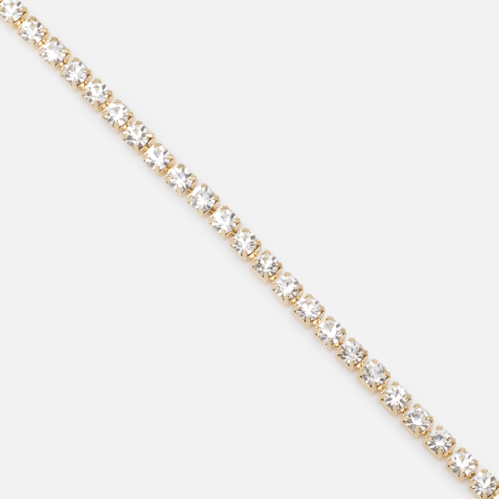Bracelet doré rivière de zircons cubiques