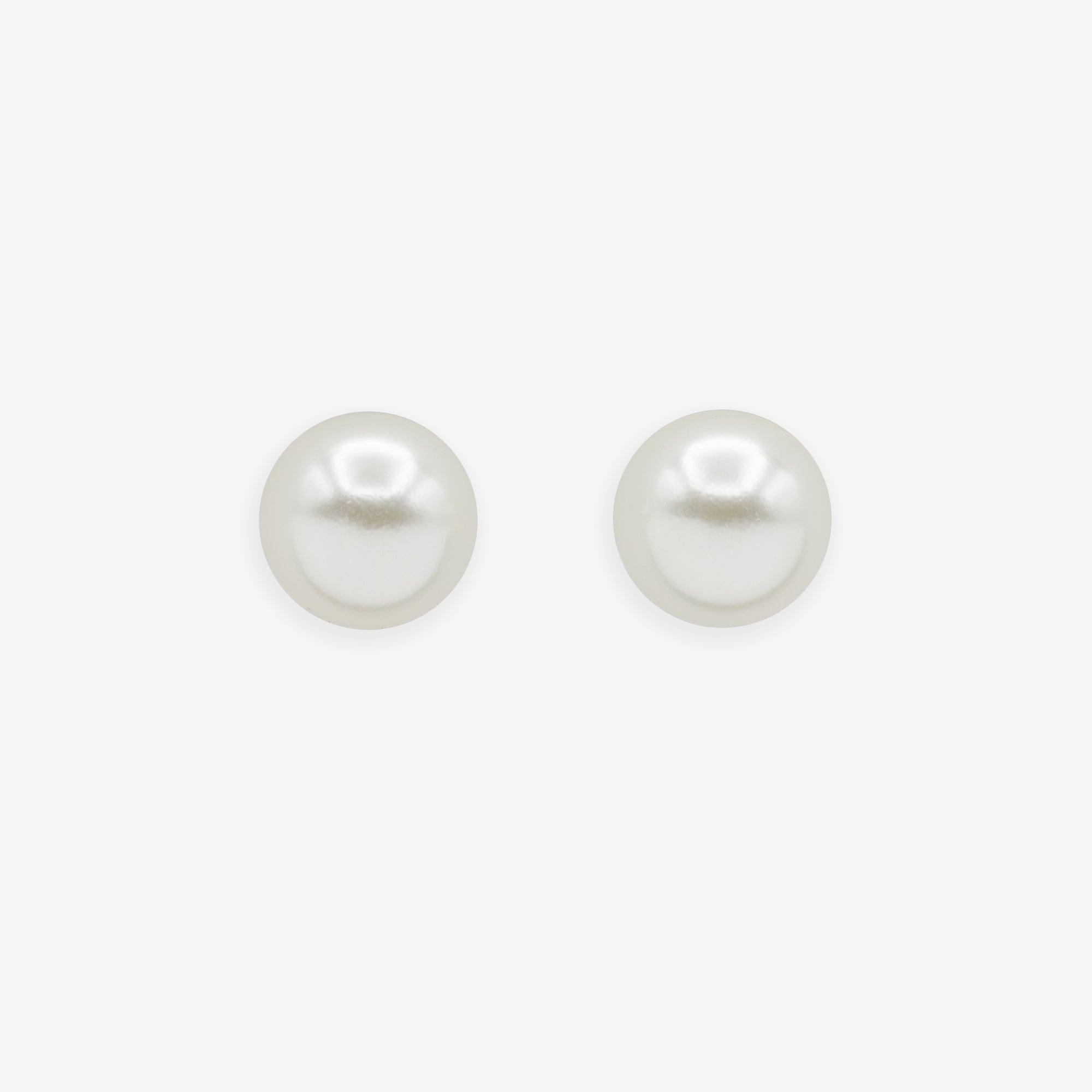 Boucles d'oreilles demi boule en perle de verre 14 mm