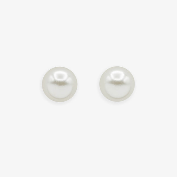 Load image into Gallery viewer, 14 mm half ball glass pearl earrings

